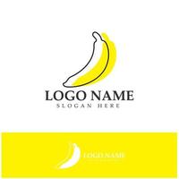 banana fruit logo icon design vector