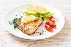 grilled snapper fish steak photo