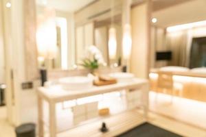 abstract blur luxury bathroom in hotel resort photo