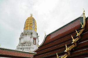 View of Phar Prang behind the wall. at Wat Phra Si Rattana Mahathat. photo