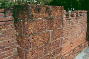 Old and dirty side laterite wall. But it look vintage wall. photo