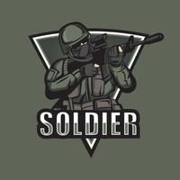 soldado verde vector