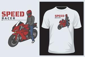 Speed racer t shirt vector