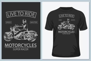 Motorcycles t shirt vector