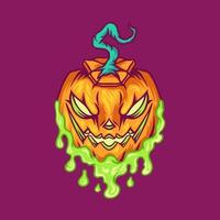 Pumpkin Skull Illustration vector