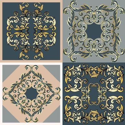 Seamless patchwork tile. Majolica pottery tile. Portuguese and Spain decor. Ceramic tile in talavera style. Vector illustration.  Abstract seamless patchwork pattern with geometric and floral ornament