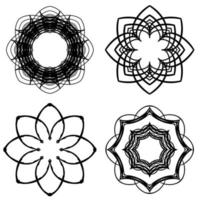 conjunto de elementos ornamentales mandala vector