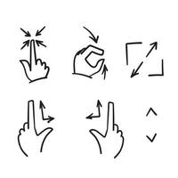 hand drawn doodle Simple Set of Scaling screen Related illustration vector