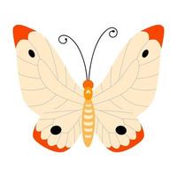 clipart de ilustración de vector de mariposa. linda mariposa aislada.