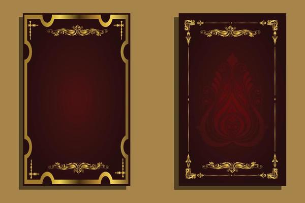 vintage background with golden frame