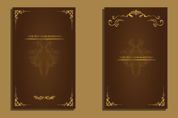 vintage background with golden frame