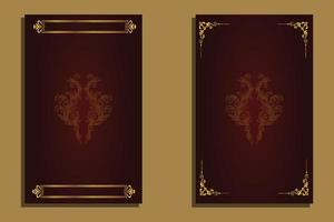 vintage background with golden frame vector