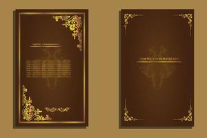 vintage background with golden frame vector