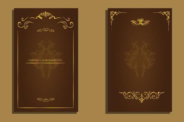 vintage background with golden frame