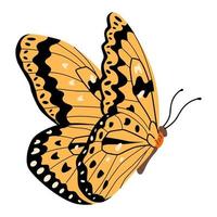clipart de ilustración de vector de mariposa. linda mariposa aislada.