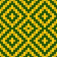 Editable Vector of Geometric Tribal Lattice Weave Seamless Pattern for Creating Background
