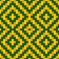 Editable Vector of Geometric Tribal Lattice Weave Seamless Pattern for Creating Background