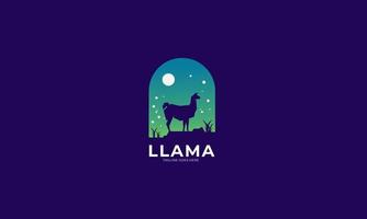 Llama logo design vector