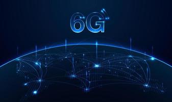 6G technology concept. network technology in world life concept background. global connection and internet network concept, new generation networks. vector design