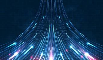 Blue light streak, fiber optic, speed line, futuristic background for 5g or 6g technology wireless data transmission, high-speed internet in abstract. internet network concept. vector design