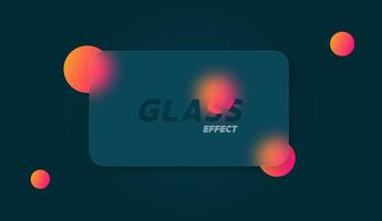 Glass overlay effect isolated on abstract background. Glass morphism style vector illustration.