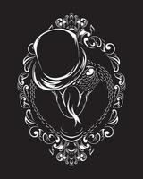 magician viper snake artwork illustration and t shirt design vector