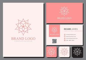 flower beauty care logo template vector