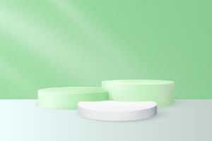3d podium product display template vector