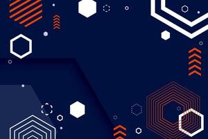 abstract hexagon background template vector