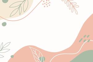 abstract background with leaves and pastel color vector