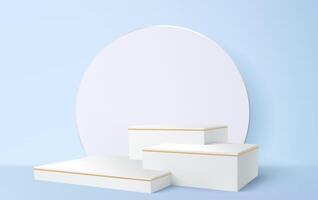 3d podium product display template vector