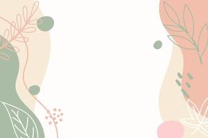 abstract background with leaves and pastel color vector