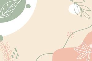 abstract background with leaves and pastel color vector