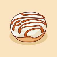 ilustración de pastel de donas dibujadas a mano vector