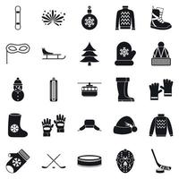 Things from Canada icons set, simple style vector