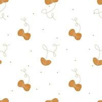 Vector flat hand drawn seamless pattern