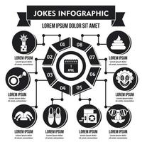 Jokes infographic concept, simple style vector