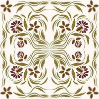 Folk flowers print Floral pattern Ethnic art vector