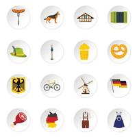 Germany set flat icons