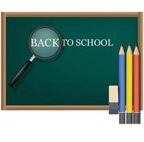 Back to school board concept background, realistic style vector