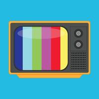 Tv retro vintage con pantalla a color retro vector