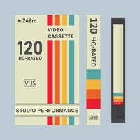 Cartoon illustration of VHS cassette. Video tape record system. Movie  industry 24734324 Vector Art at Vecteezy