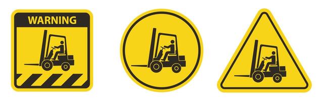 Forklift Point Left Symbol Sign Isolate On White Background,Vector Illustration vector