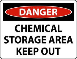 Danger Chemical Storage Area Keep Out Sign vector