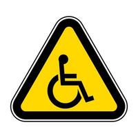 señal de estacionamiento accesible sobre fondo blanco vector