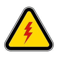 High Voltage Black Icon Isolated On White Background vector