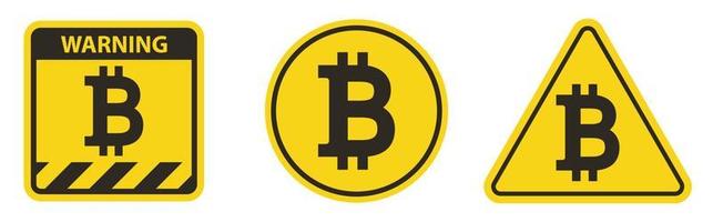Signo de símbolo de icono de bitcoin aislado sobre fondo blanco, ilustración vectorial eps.10 vector
