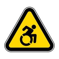 señal de estacionamiento accesible sobre fondo blanco vector