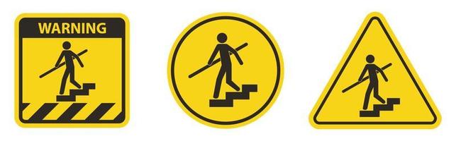 Avoid A Fall Use Handrails Sign vector
