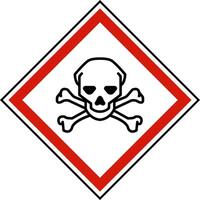 Toxic Symbol Label On White Background vector